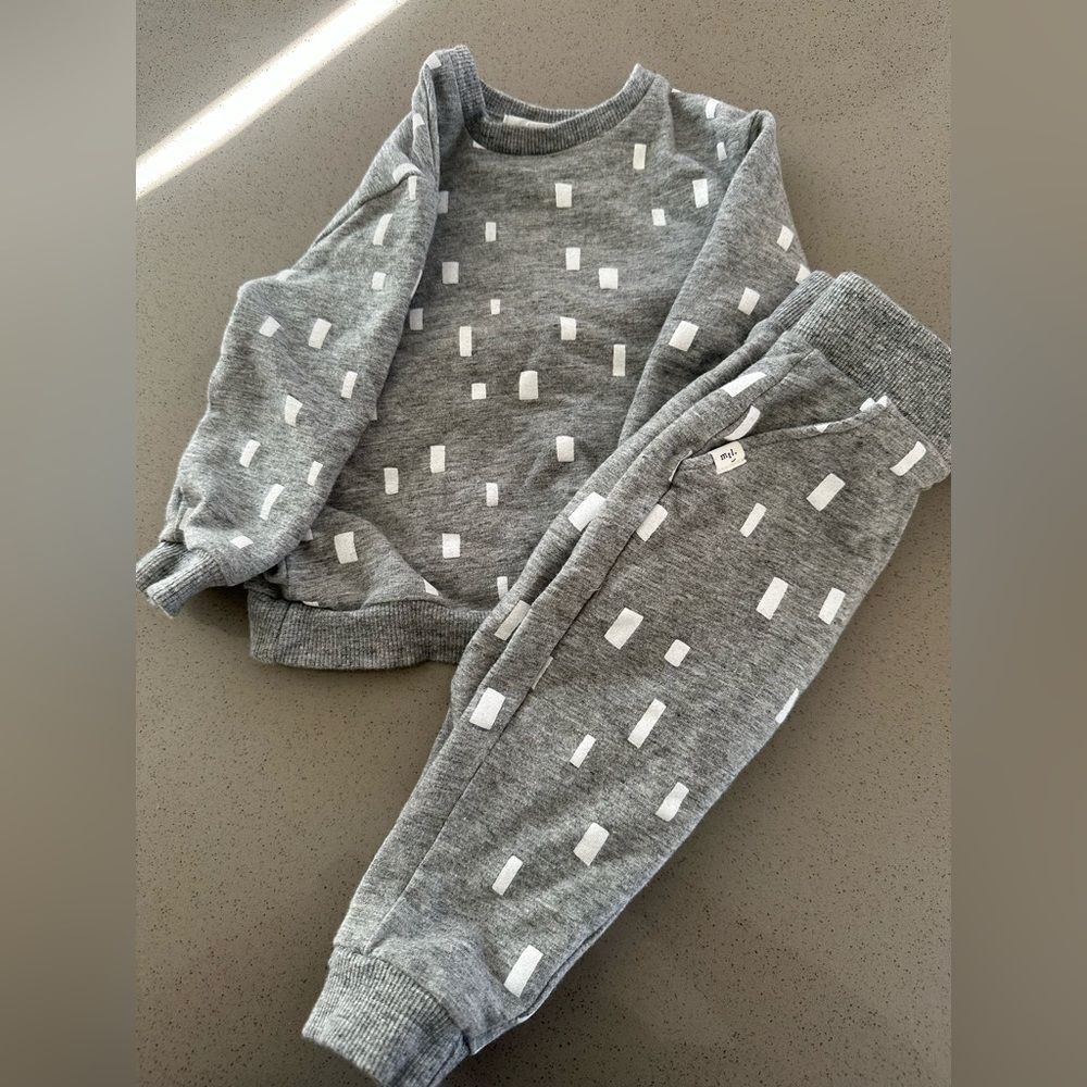 Miles The Label Boys Grey Matching Sweat Set 9 months
